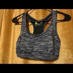 Gray sports bra